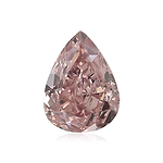 0.24 Carat Fancy Intense Pink Pear Diamond SI2 GIA