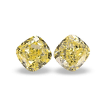 1.40 Carat Fancy Yellow Cushion Diamonds VVS2