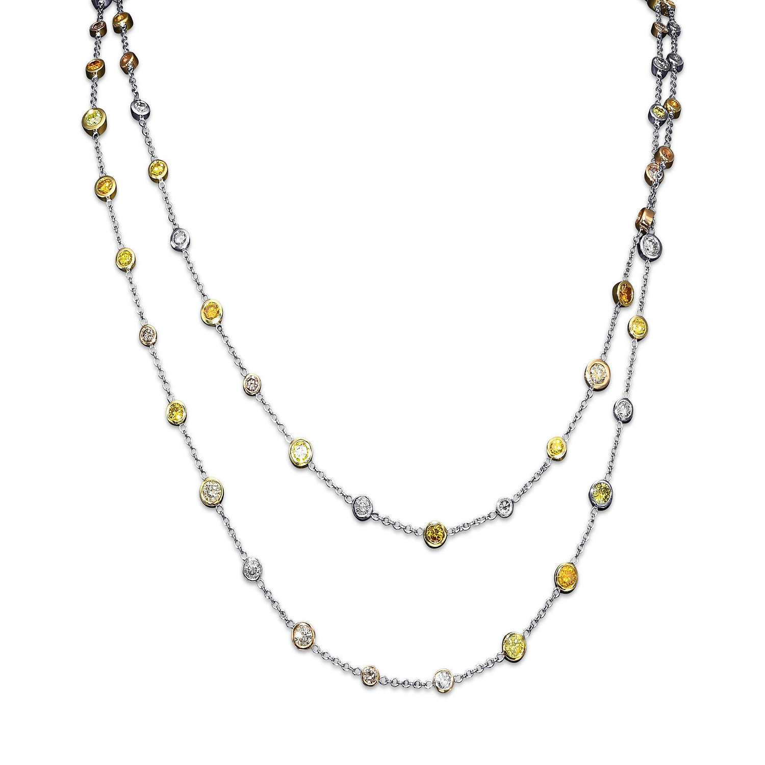 Multicolor Diamond Necklace