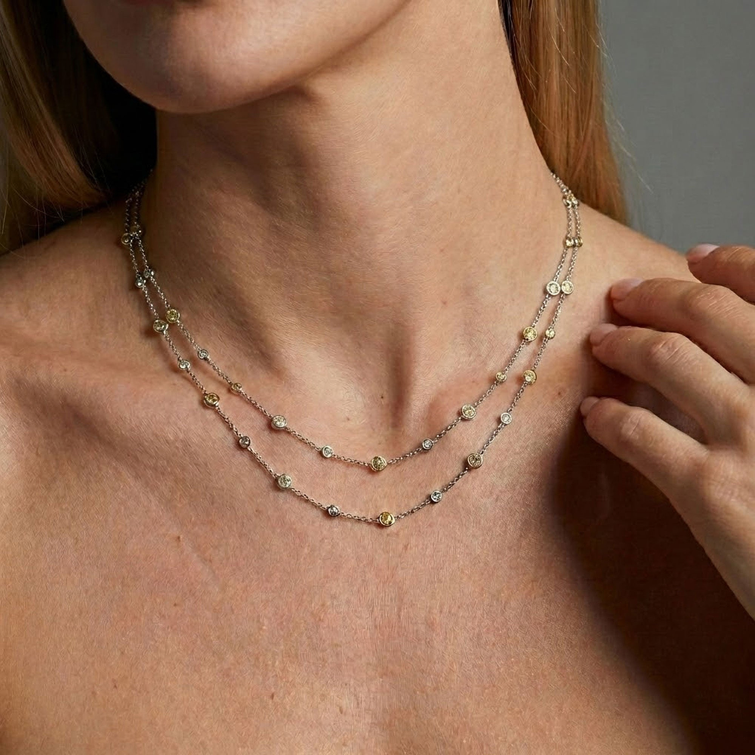 Multicolor Diamond Necklace