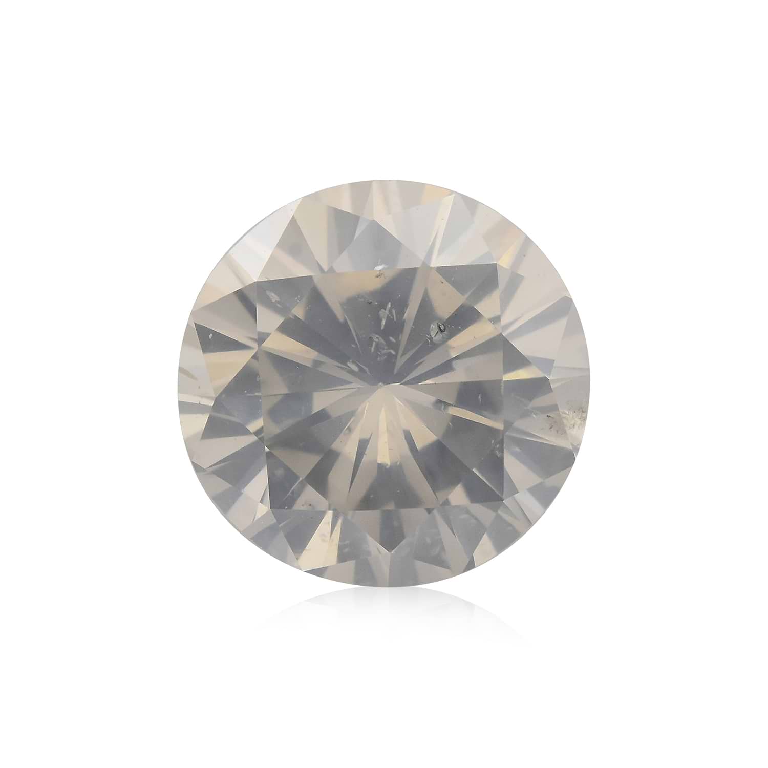 2.47 Carat Fancy White Round Brillant Diamond GIA
