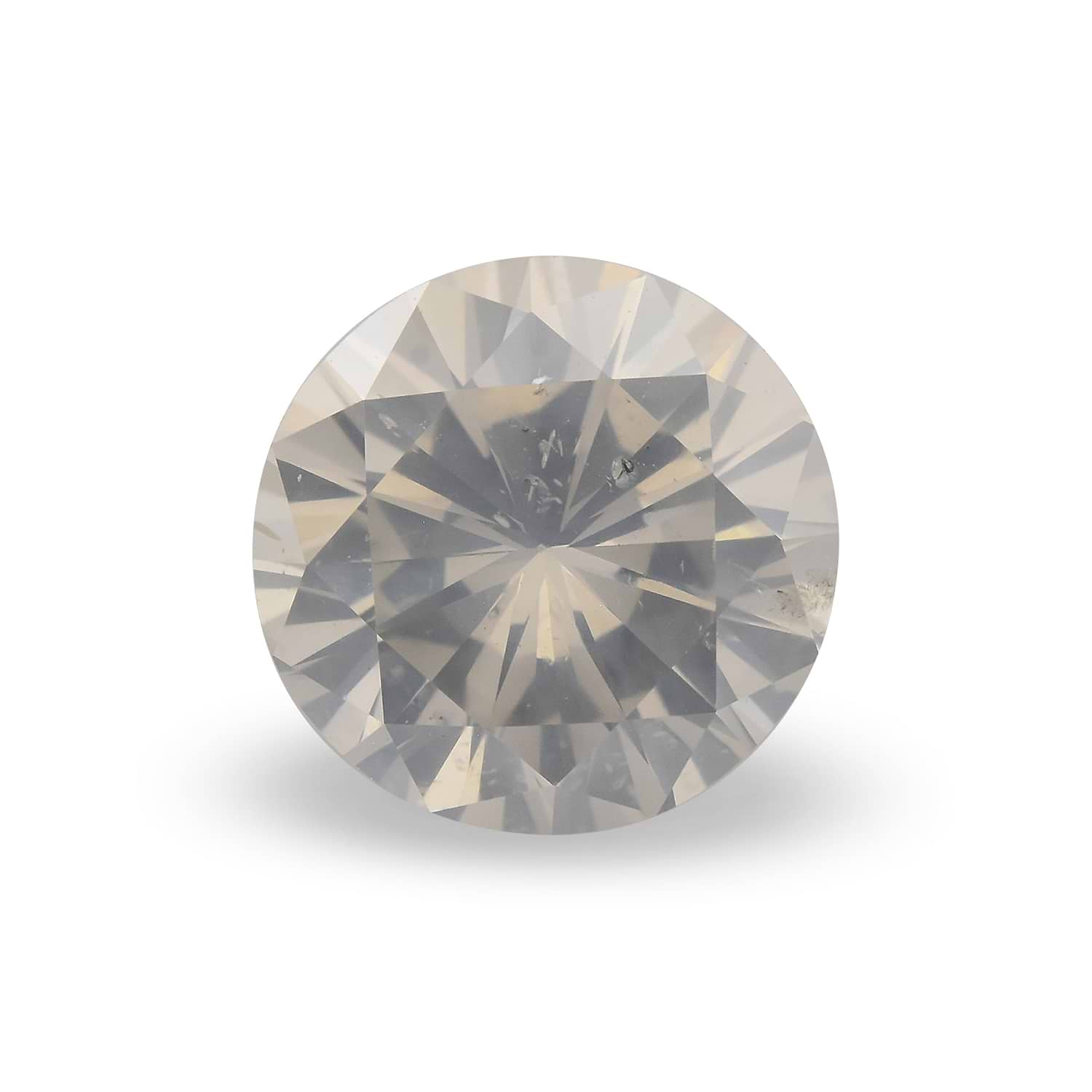 2.47 Carat Fancy White Round Brillant Diamond GIA