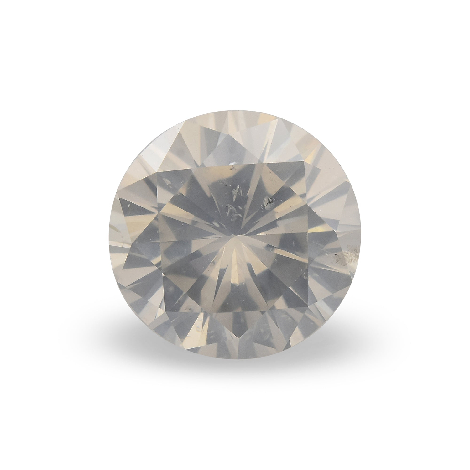 2.47 Carat Fancy White Round Brillant Diamond  GIA