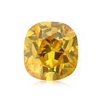 0.30 Carat Fancy Vivid Orange Yellow Cushion Diamond SI1 GIA