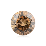 1.01 Carat Fancy Yellow Brown Round Brillant Diamond SI1 GIA