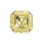 0.88 Carat Fancy Yellow Asscher Diamond (I1)