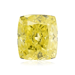 0.50 Carat Fancy Intense Yellow Cushion Diamond VVS2 GIA