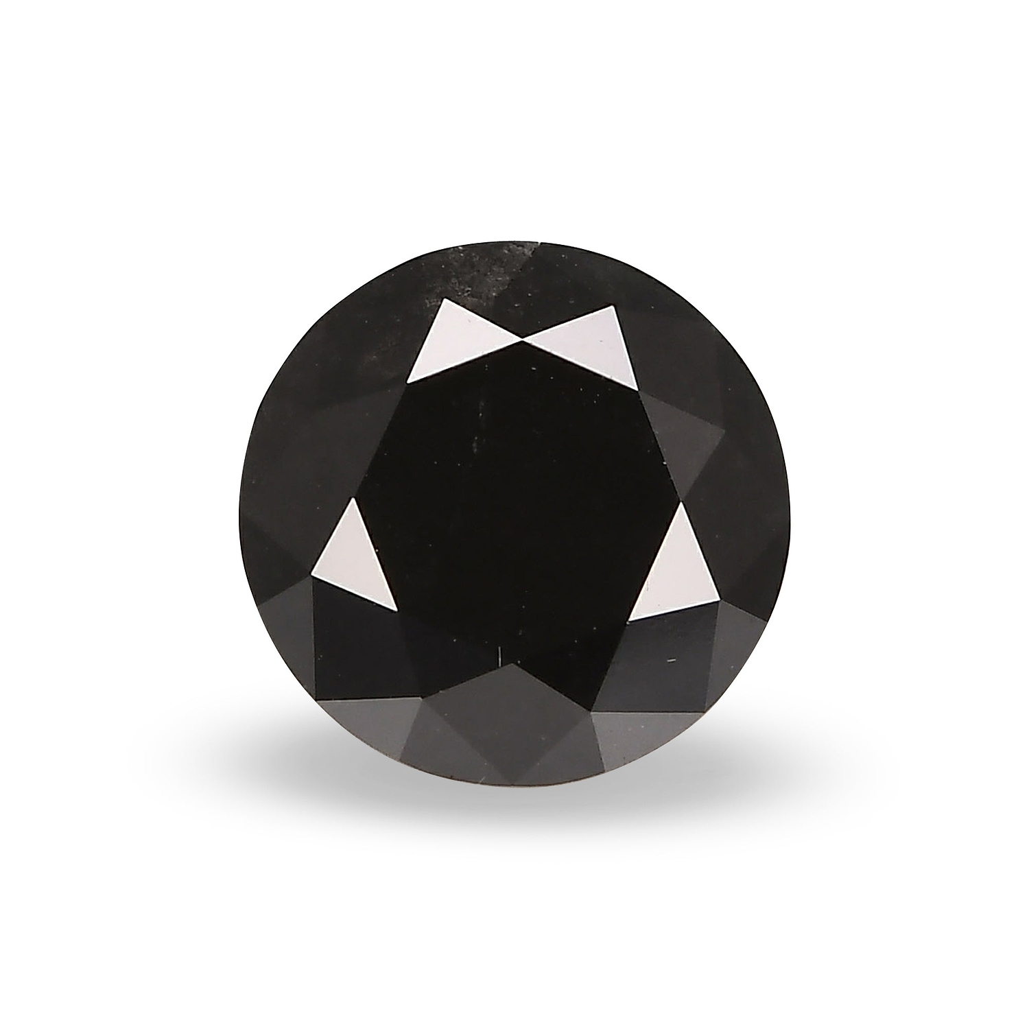 3.43 Carat Fancy Black Round Brillant Diamond  GIA