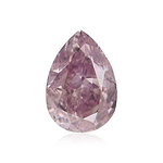 0.25 Carat Fancy Intense Purplish Pink Pear Diamond SI2 GIA