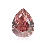 0.29 Carat Fancy Intense Pink Pear Diamond SI2 GIA