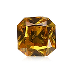 0.50 Carat Fancy Vivid Orange Yellow Radiant Diamond I1 GIA