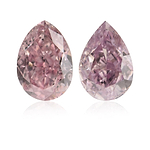 0.52 Carat Fancy Intense Purplish Pink Pear Diamonds SI2