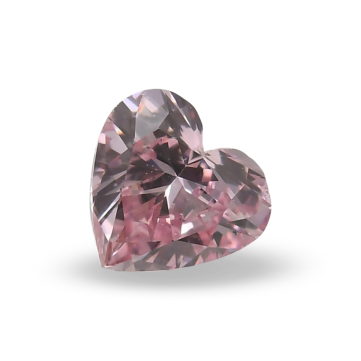 0.48 Carat Fancy Intense Pink HEART Diamond VS2 GIA
