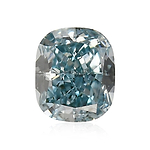 0.19 Carat Fancy Intense Blue Green Cushion Diamond SI1 GIA
