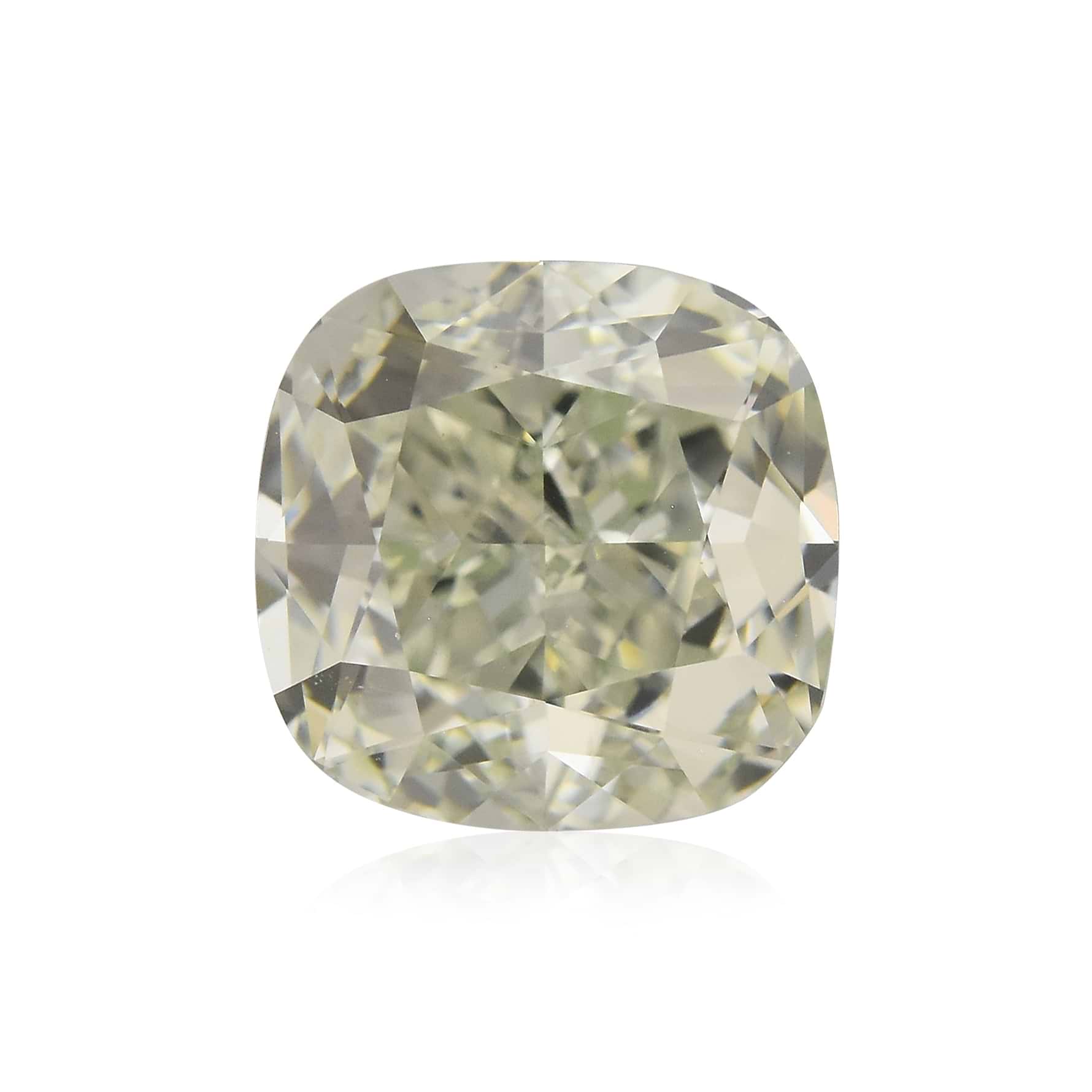 0.73 Carat Fancy Light Green Cushion Diamond VS1 GIA
