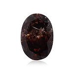 1.20 Carat Fancy Dark Reddish Brown Oval Diamond (I2) GIA