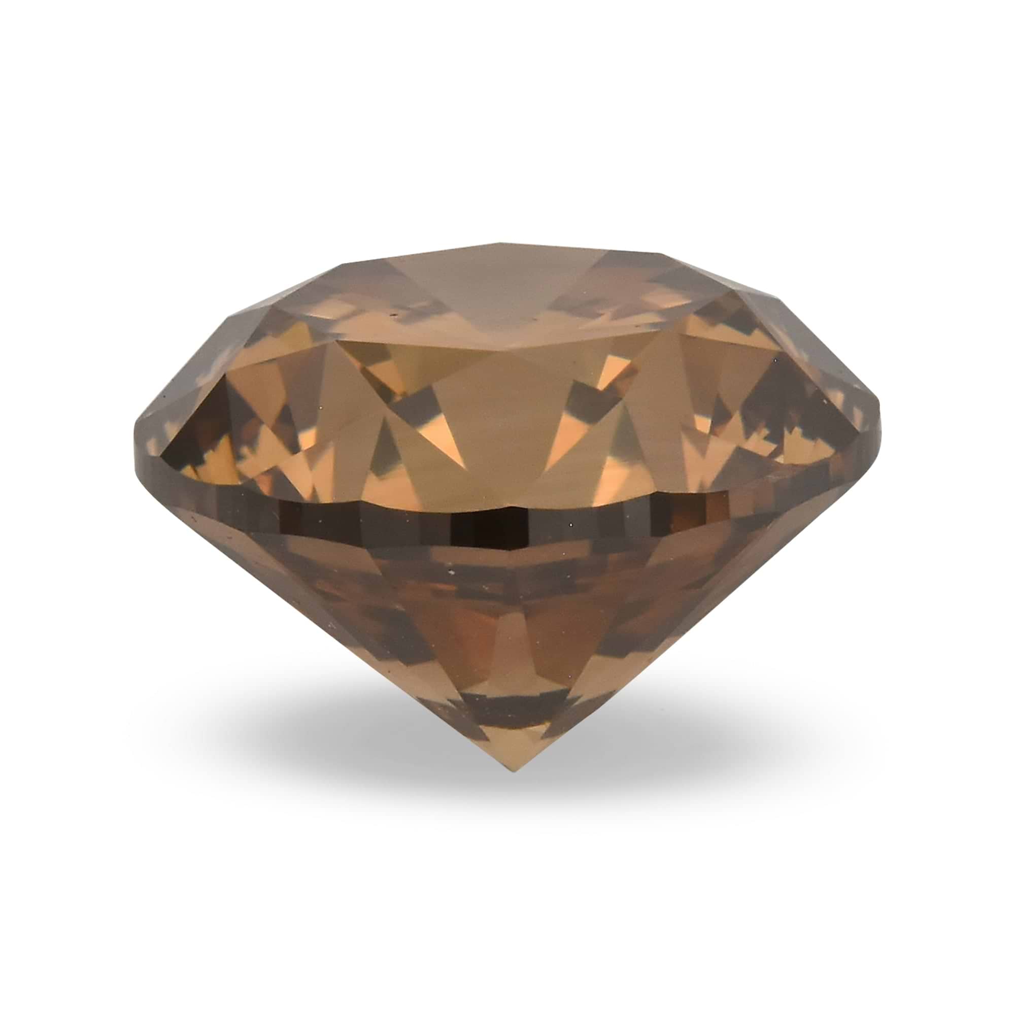 2.01 Carat Fancy Dark Orange Brown Round Brilliant Diamond