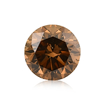2.01 Carat Fancy Dark Orange Brown Round Brillant Diamond SI1 GIA