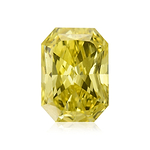 0.91 Carat Fancy Vivid Yellow Radiant Diamond VS2 GIA