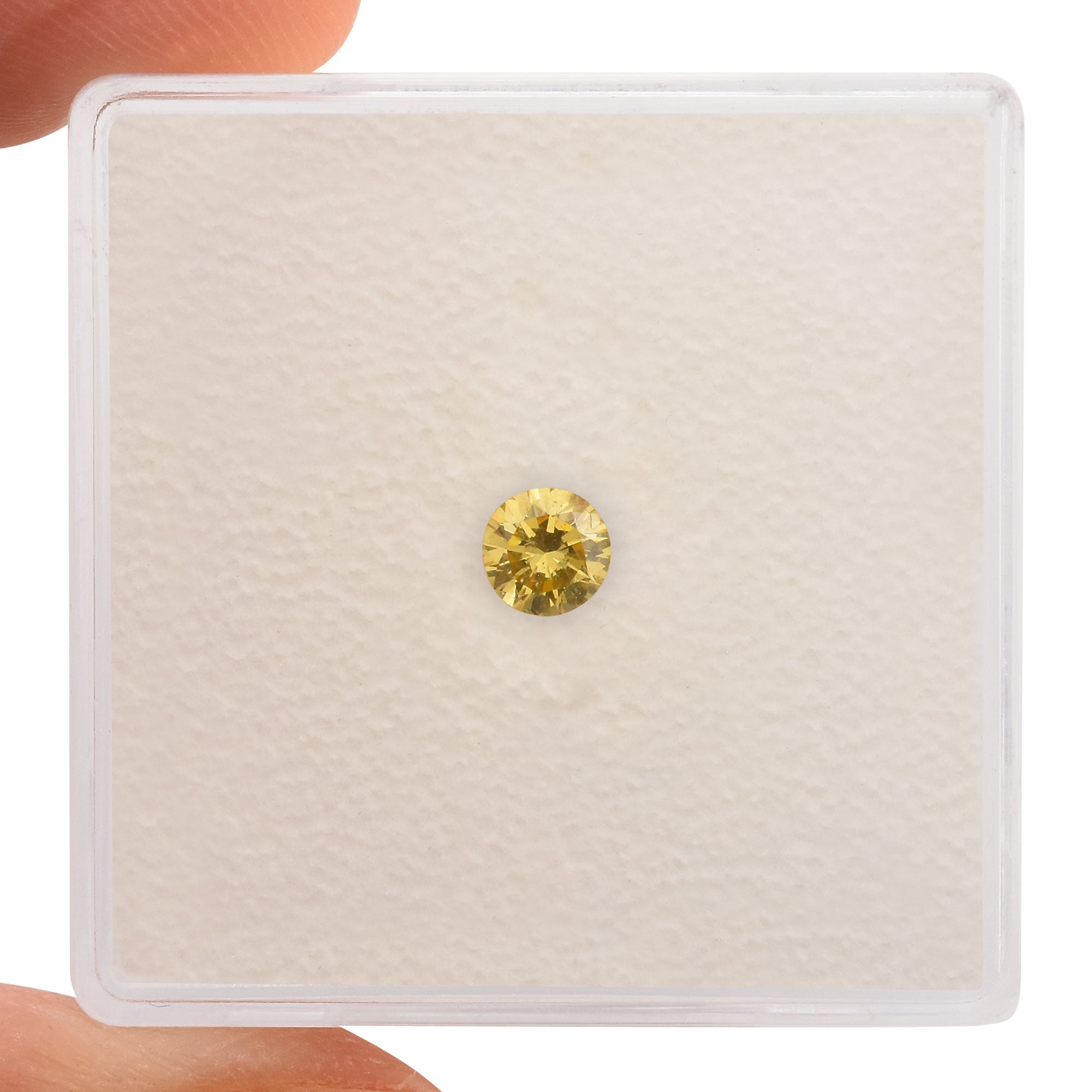 0.19 Carat Fancy Brownish Orangy Yellow Round Brillant