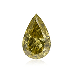 0.84 Carat Fancy Brownish Greenish Yellow Pear Diamond (I1) GIA