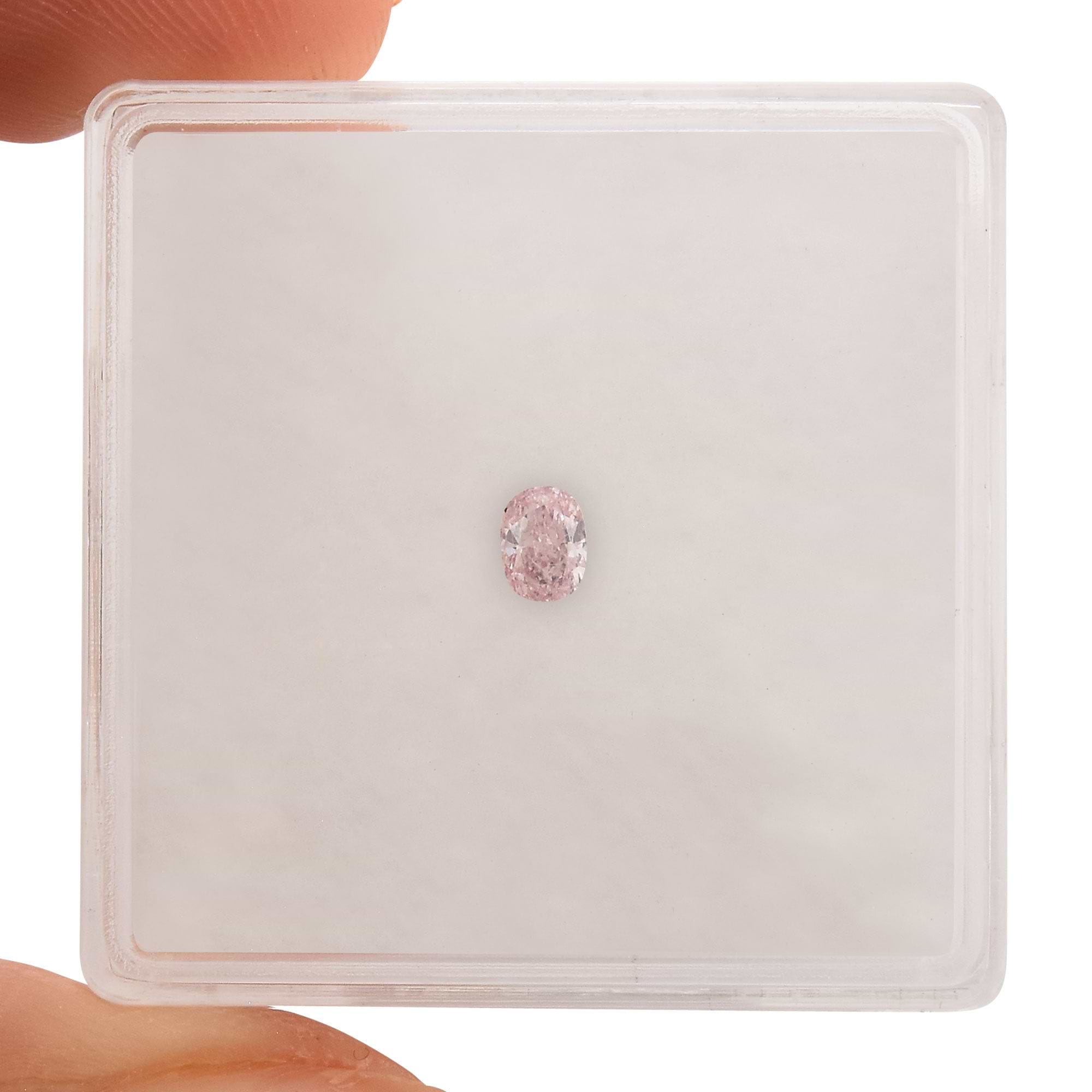 ァッション人気ブランドランキング 0.13 Carat Fancy Purplish Pink Cushion Diamond (VS2) GIA ダイヤモンド