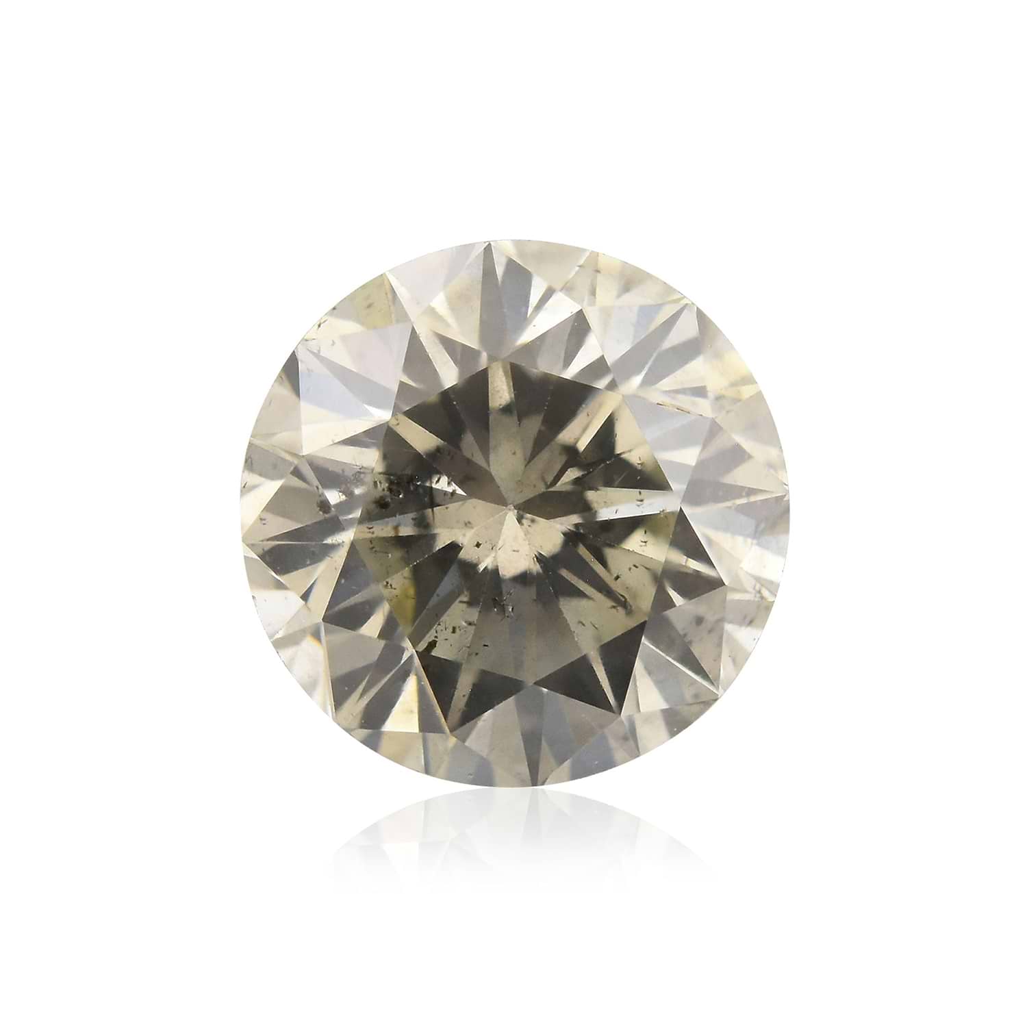 0.76 Carat Fancy Gray Round Brillant Diamond I1 GIA