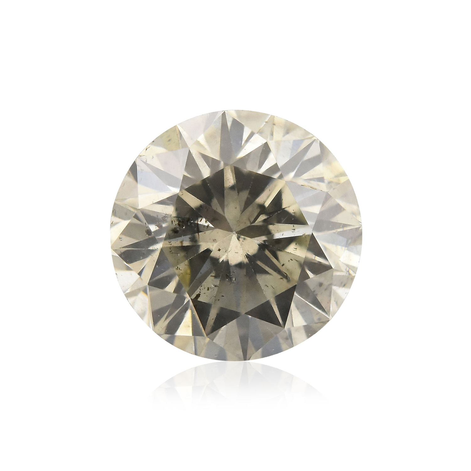 0.76 Carat Fancy Gray Round Brillant Diamond I1 GIA