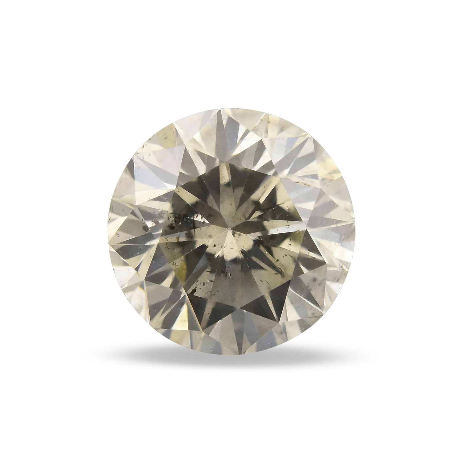 0.76 Carat Fancy Gray Round Brillant Diamond I1 GIA