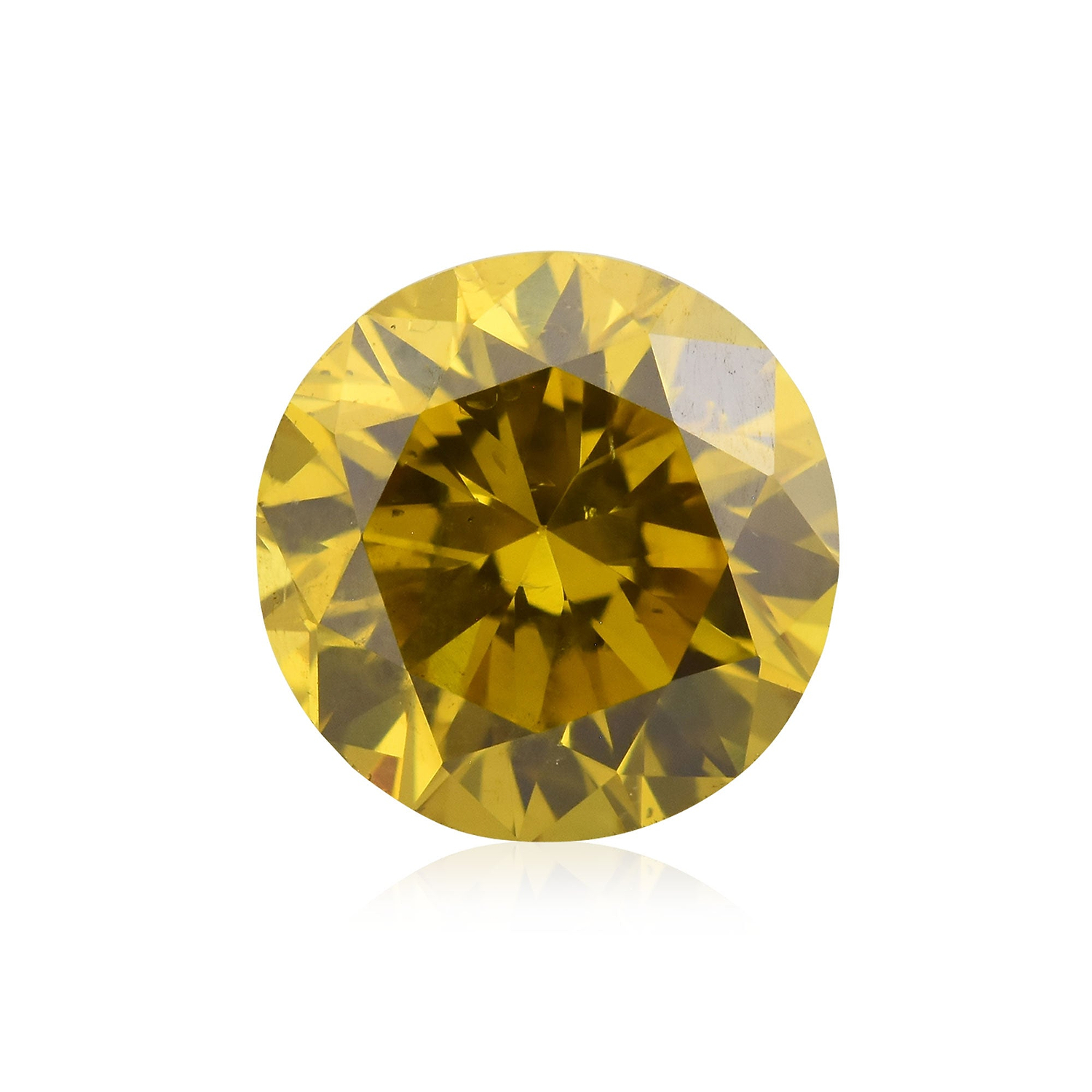 0.80 Carat Fancy Deep Brownish Yellow Round Brillant Diamond (SI2) GIA