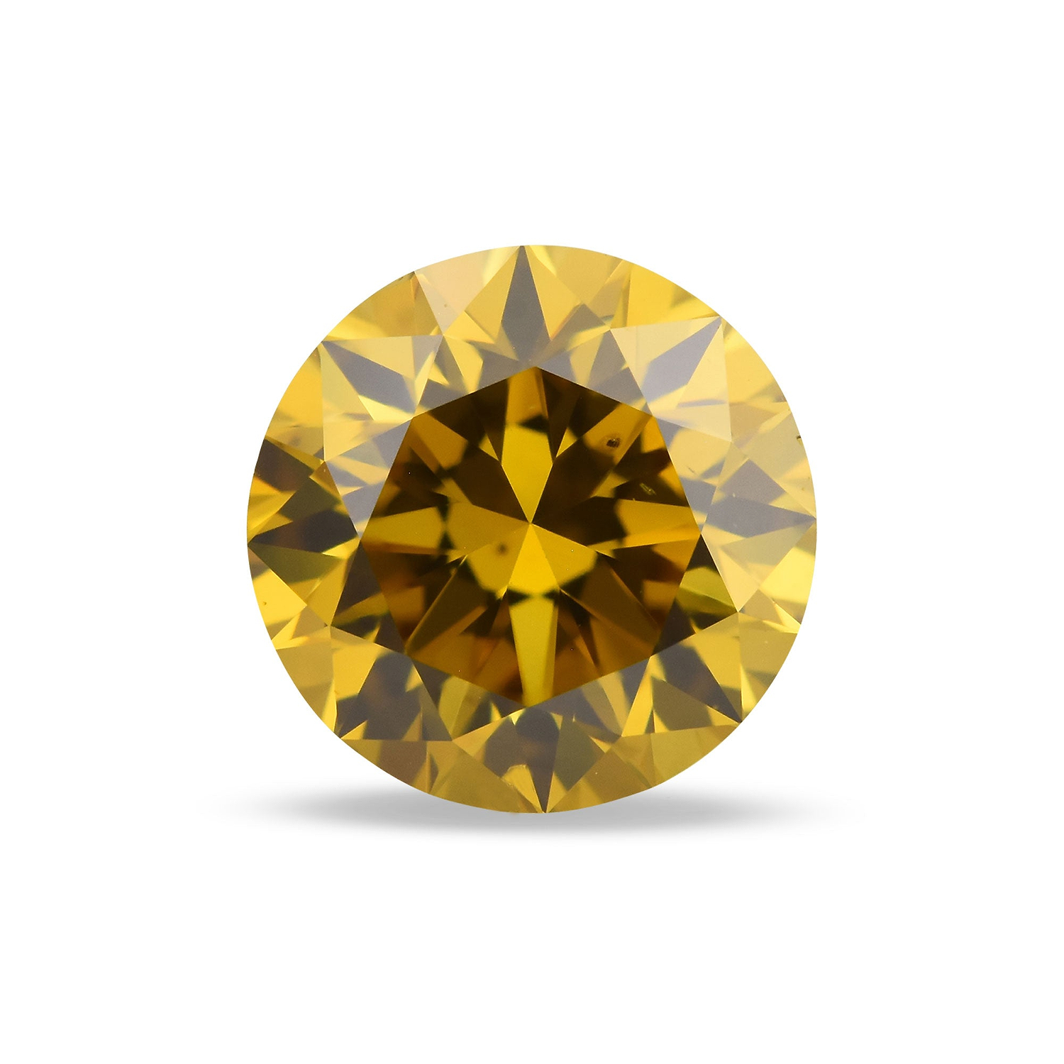 1.02 Carat Fancy Deep Brownish Orange Round Brillant Diamond SI2 GIA