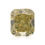 1.17 Carat Fancy Brownish Greenish Yellow Cushion Diamond (I1) GIA