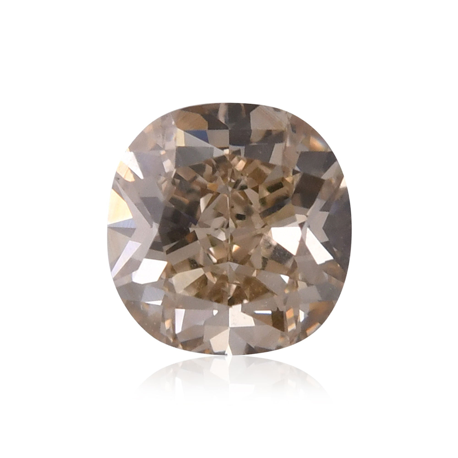 1.25 Carat Fancy Yellowish Brown Cushion Diamond VS2 GIA