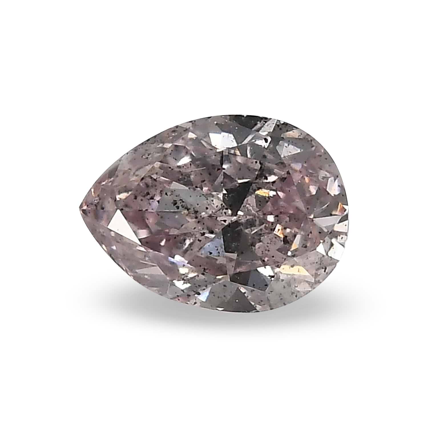0.51 Carat Fancy Pink Purple Pear Diamond SI2 GIA