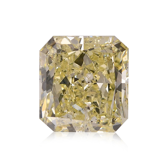 10.04 Carat Fancy Yellow Radiant Diamond (I2) GIA