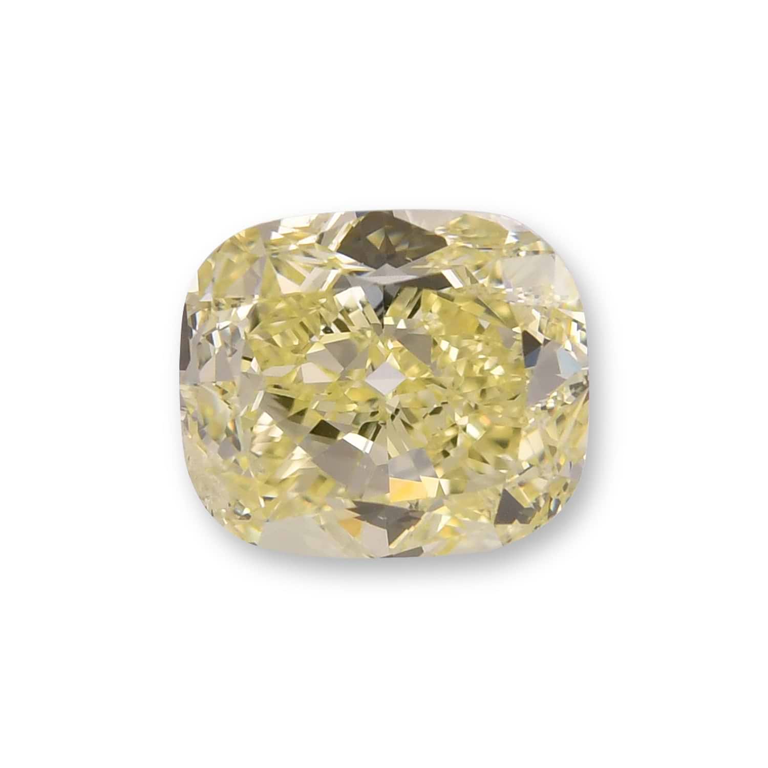 3.01 Carat Fancy Light Yellow Cushion Diamond SI2 GIA