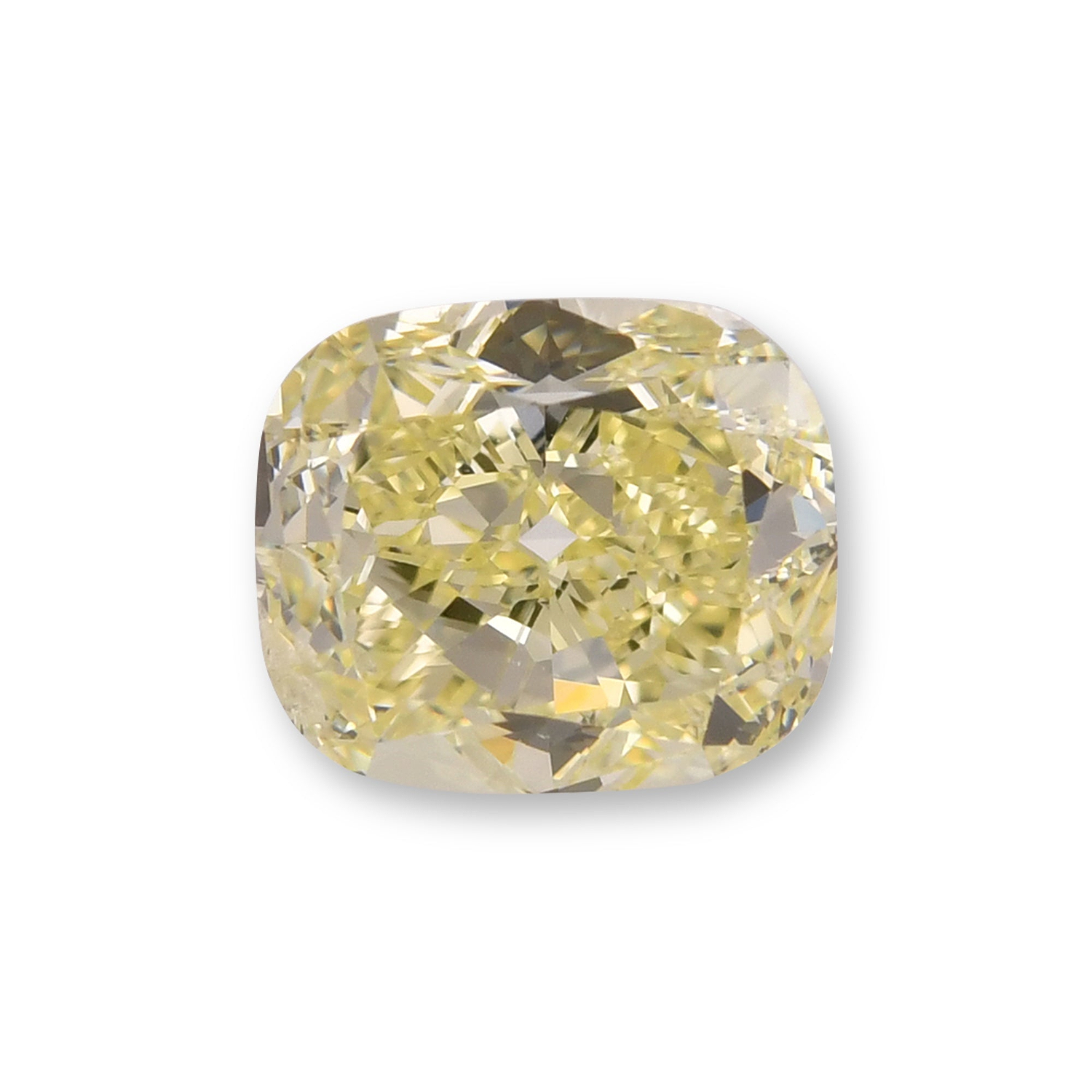 3.01 Carat Fancy Light Yellow Cushion Diamond SI2 GIA