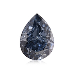 0.92 Carat Fancy Vivid Blue Pear Diamond SI1 GIA