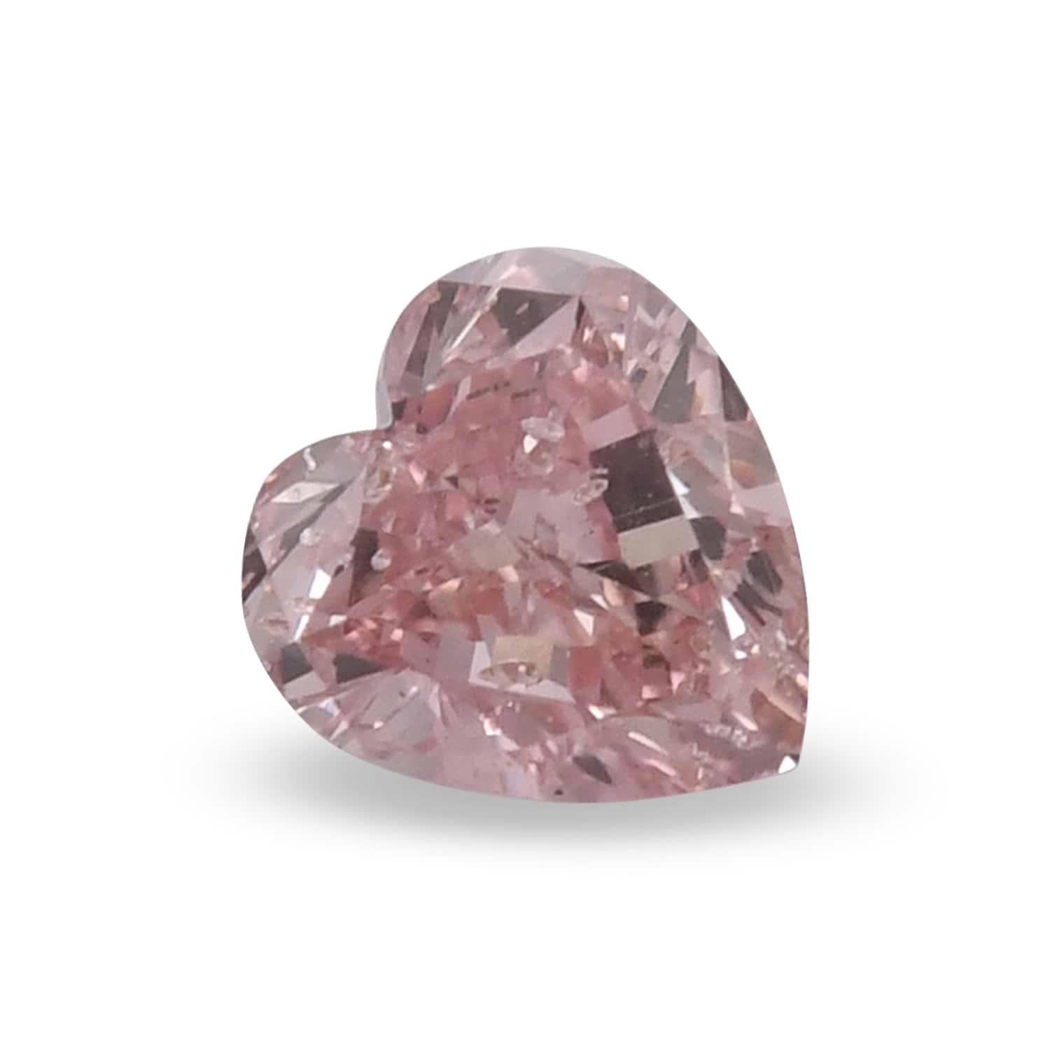 0.31 Carat Fancy Intense Pink HEART Diamond I1 GIA