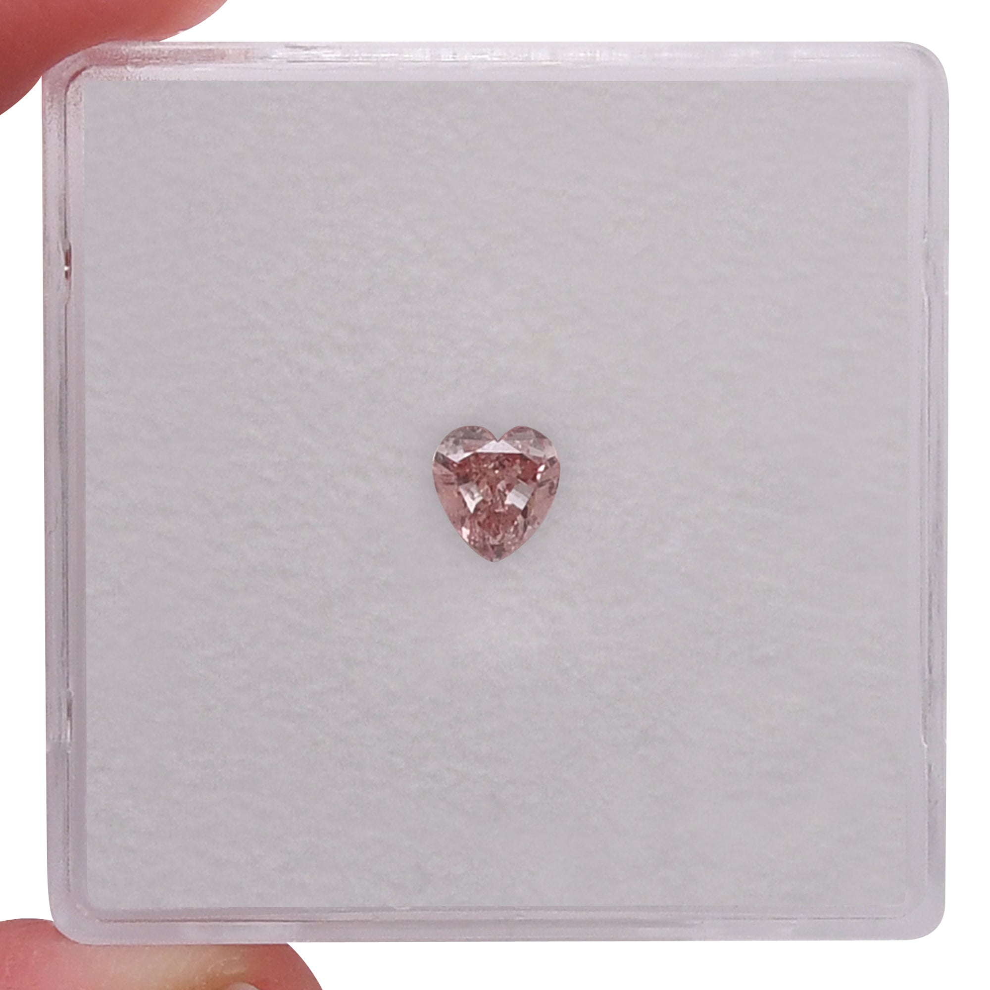 0.31 Carat Fancy Intense Pink HEART Diamond I1 GIA | LEIBISH