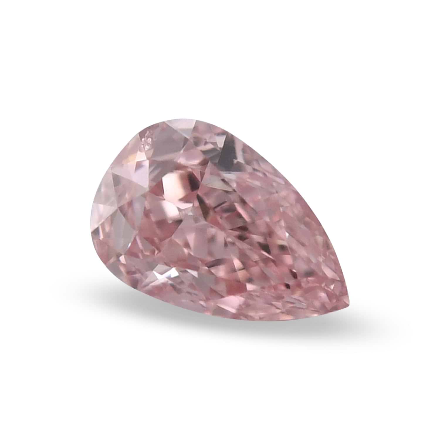 0.13 Carat Fancy Intense Pink Pear Diamond (SI1) GIA