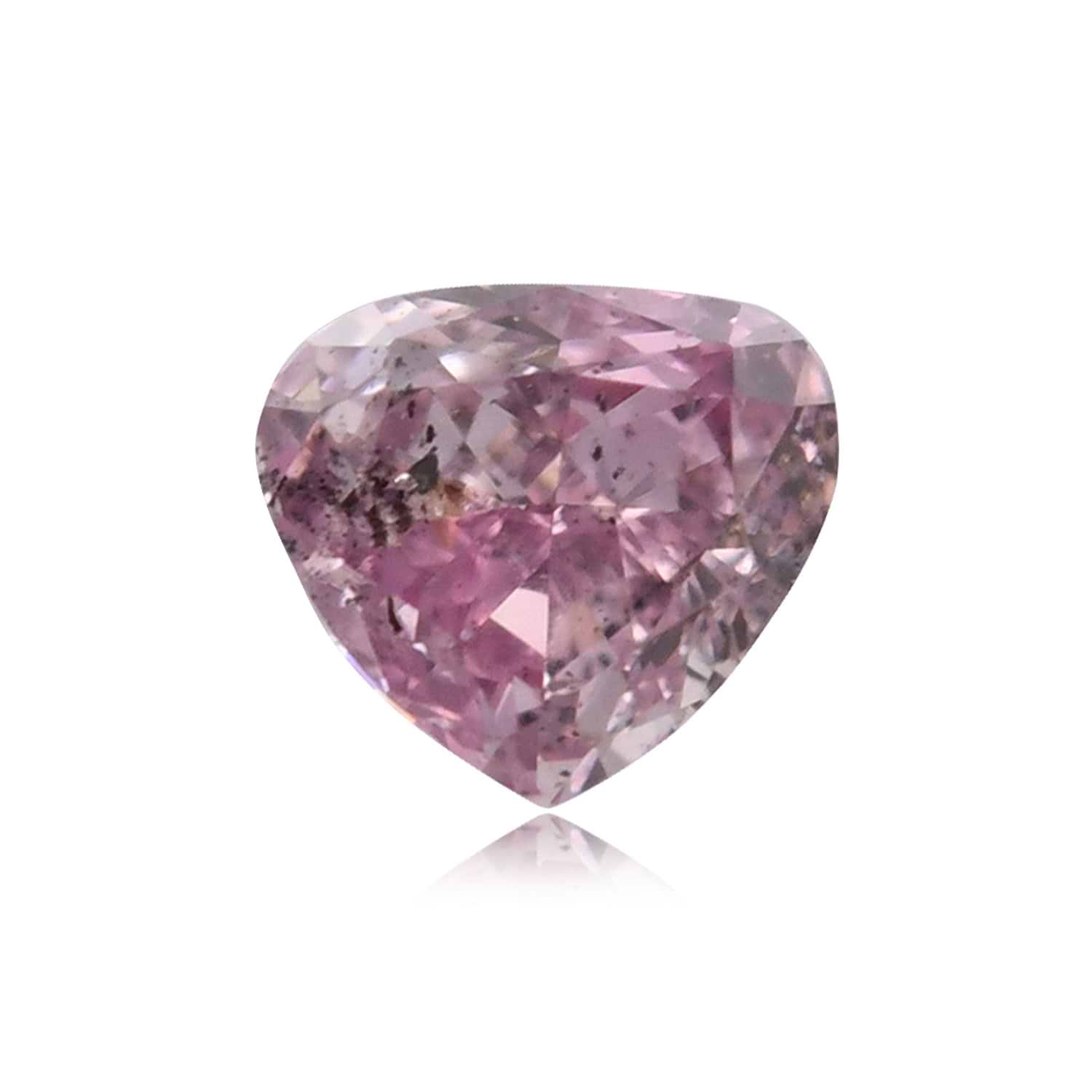 0.11 Carat Fancy Purple Pink HEART Diamond (I1) GIA