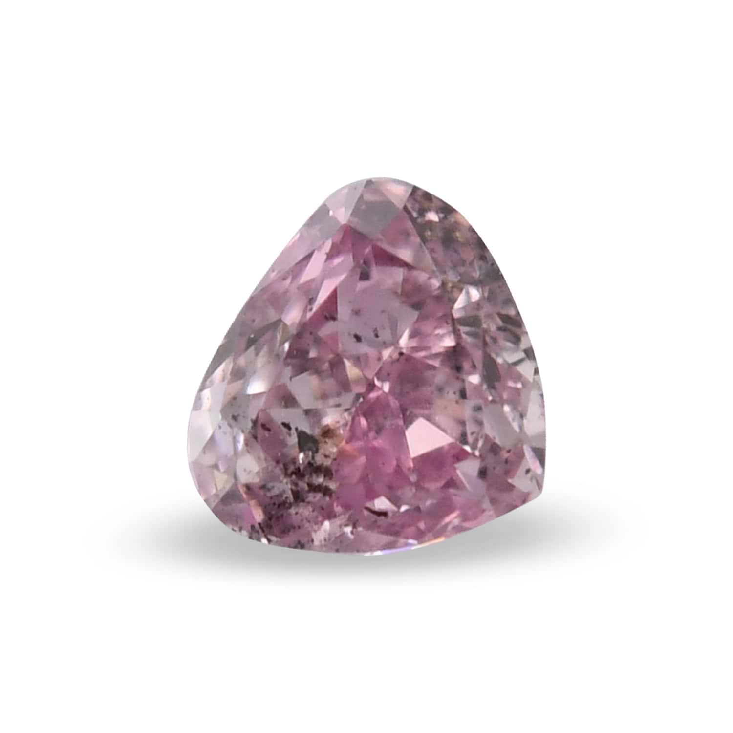 0.11 Carat Fancy Purple Pink HEART Diamond (I1) GIA