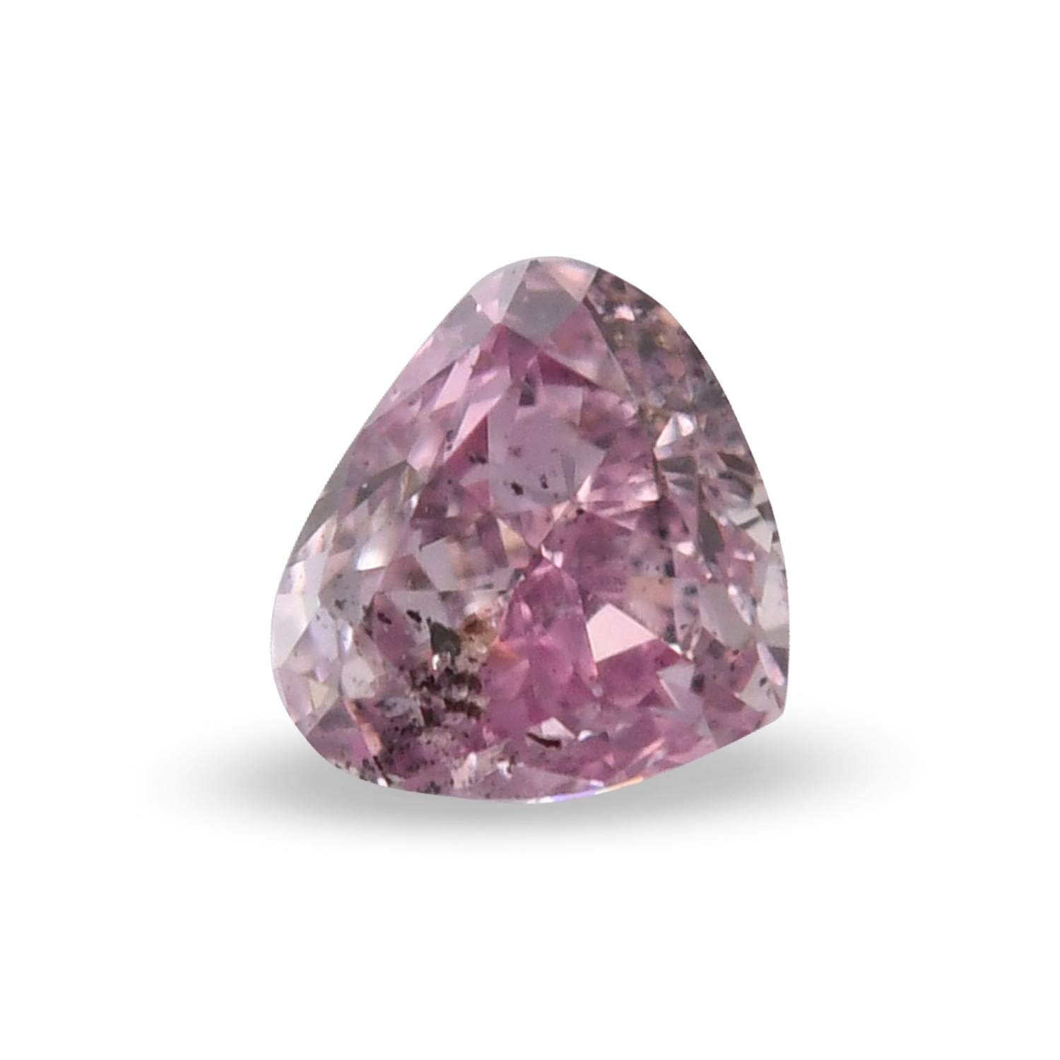 0.11 Carat Fancy Purple Pink HEART Diamond (I1) GIA