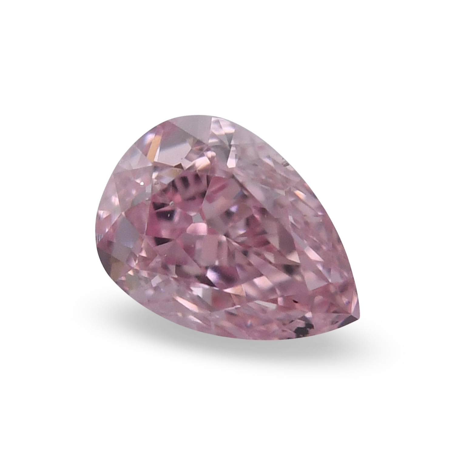 0.20 Carat Fancy Purplish Pink Pear Diamond SI1 GIA