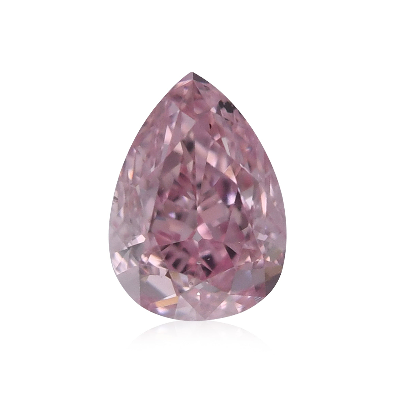 0.20 Carat Fancy Purplish Pink Pear Diamond SI1 GIA