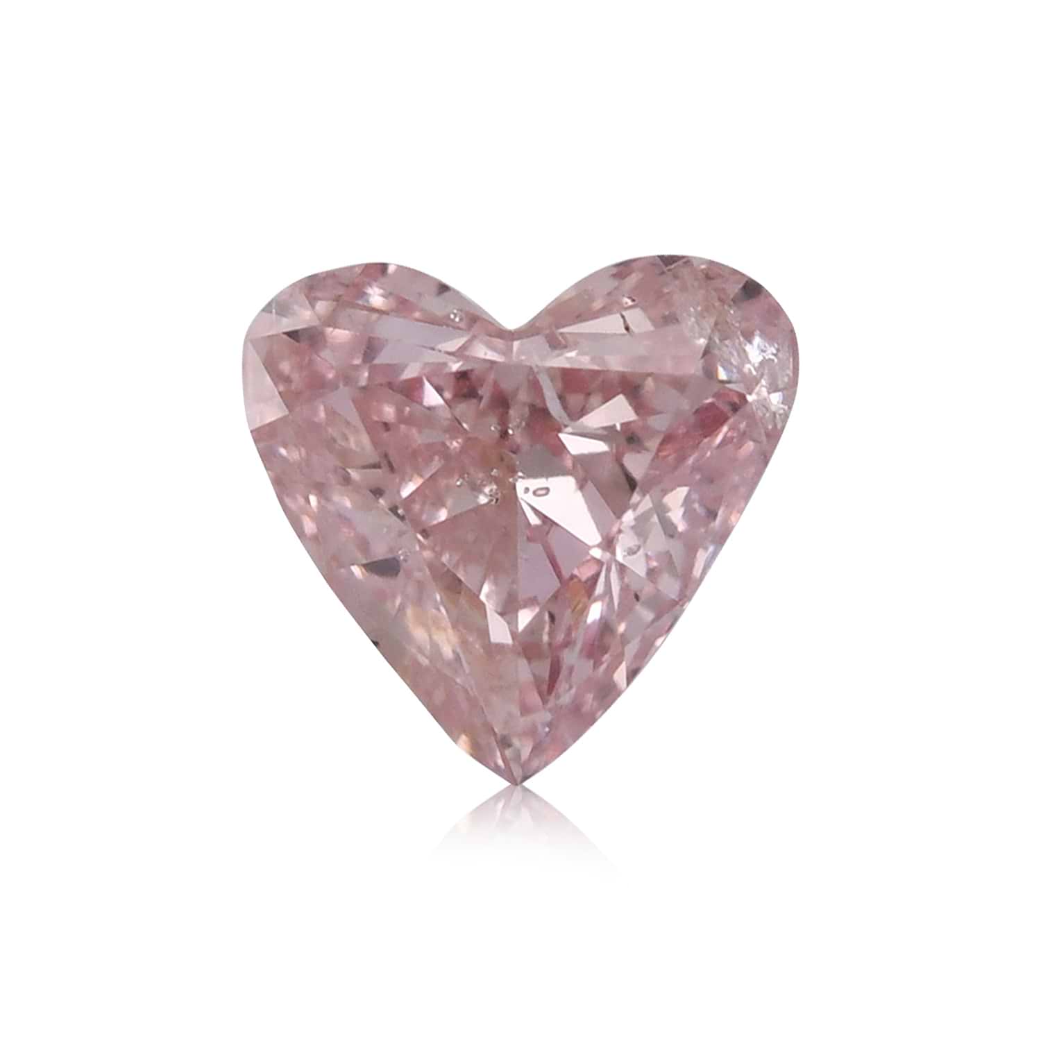 0.32 Carat Fancy Pink HEART Diamond (I1) GIA