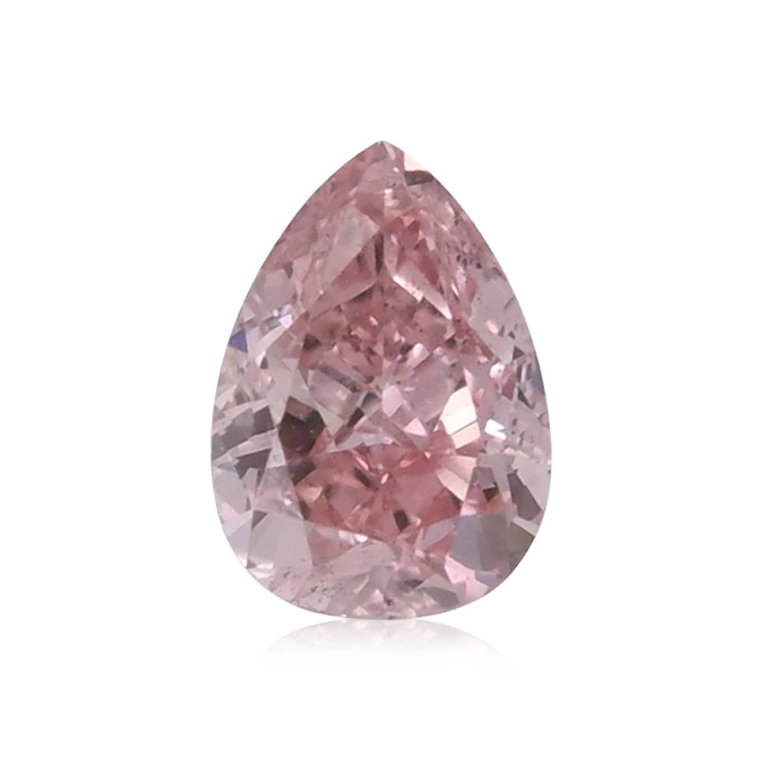 0.14 Carat Fancy Intense Pink Pear Diamond (SI2) GIA