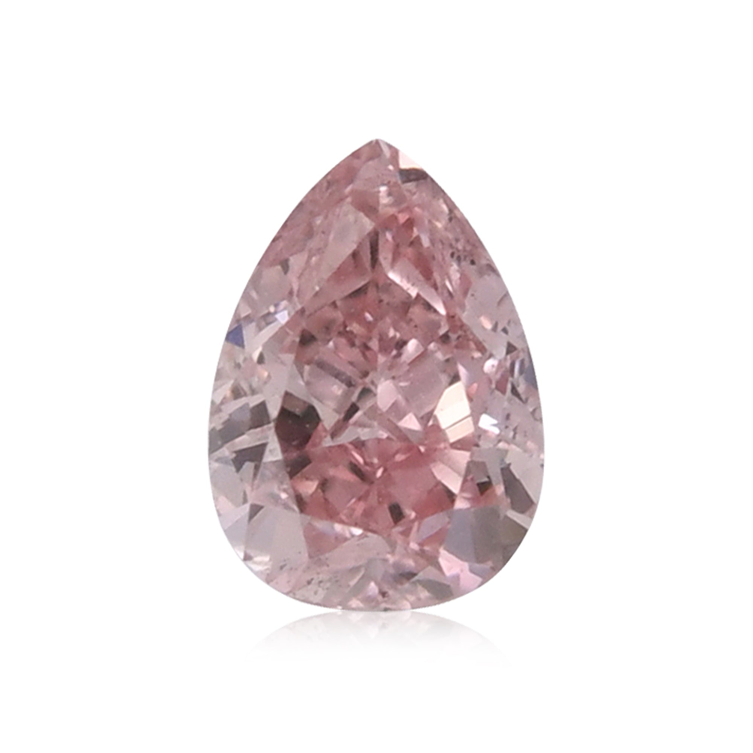 0.14 Carat Fancy Intense Pink Pear Diamond (SI2) GIA