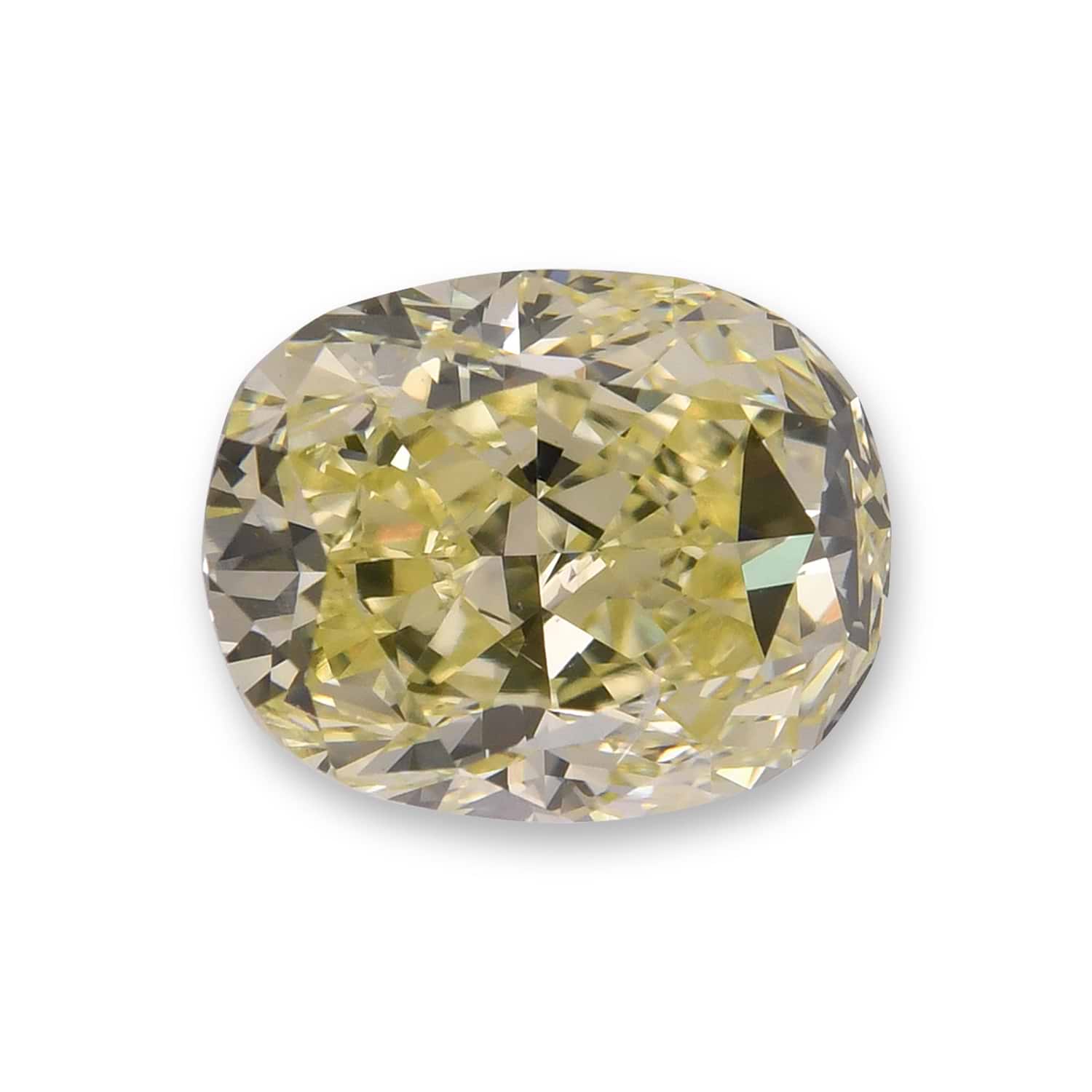 6.16 Carat Fancy Light Yellow Cushion Diamond SI2 GIA